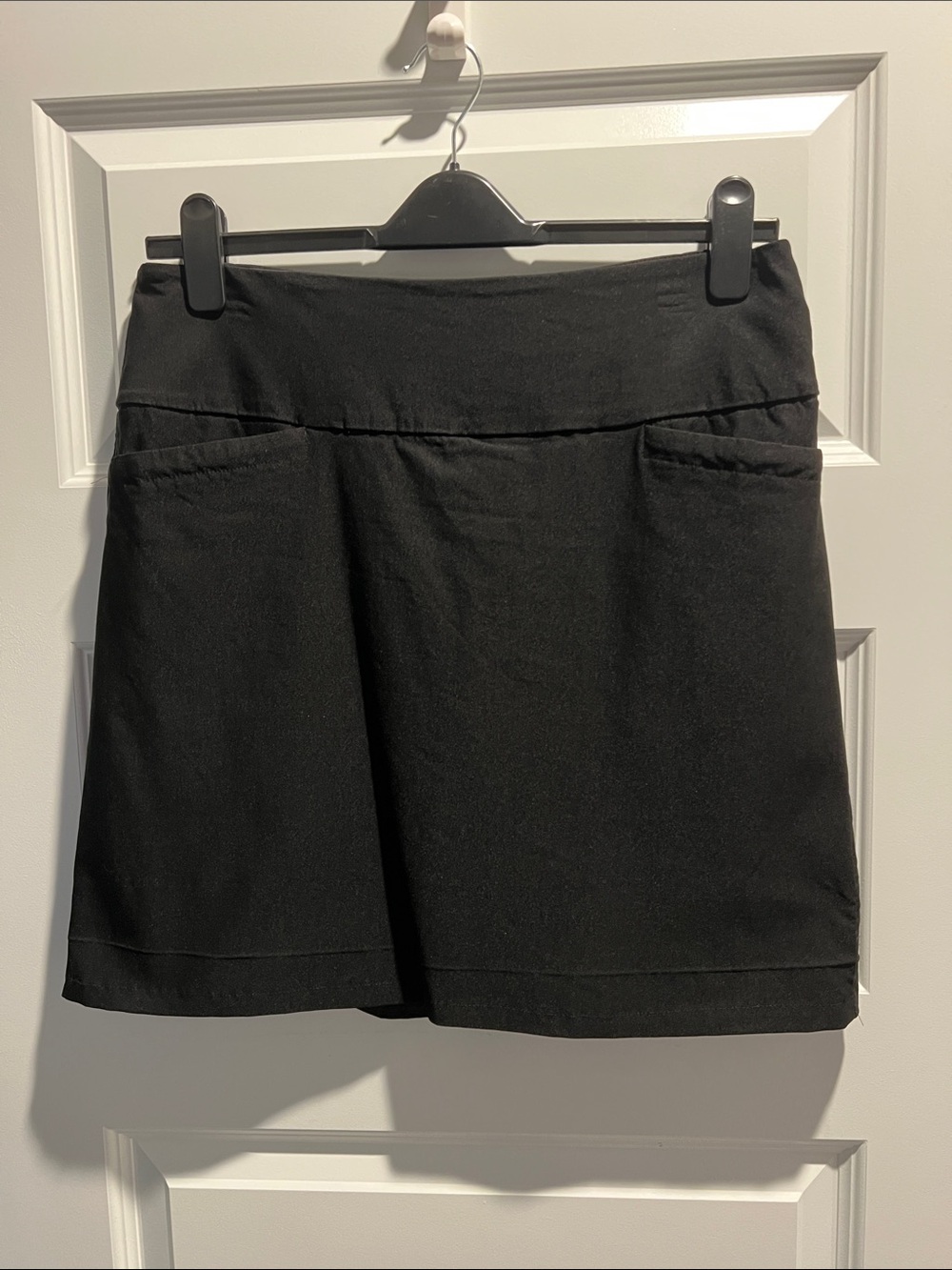 Women’s Stretchy Black Skort with Pockets